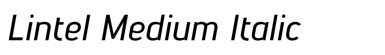 Lintel Medium Italic